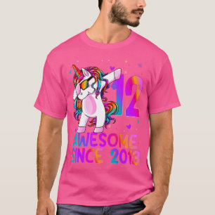 Dabbing Unicorn 12 Year Old 12Th Birthday Girl Uni T-Shirt