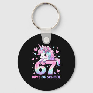 Dabbing Unicorn 67 Days Of School Teachers Kids Bo Key Ring