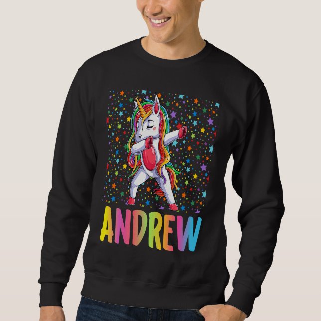 Dabbing Unicorn Andrew Sweatshirt (Front)