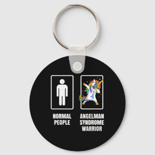 Dabbing Unicorn Angelman Syndrome Warrior Survivor Key Ring
