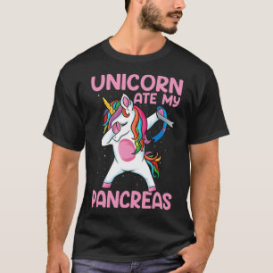 Dabbing Unicorn Ate My Pancreas Type 1 Diabetes Aw T-Shirt