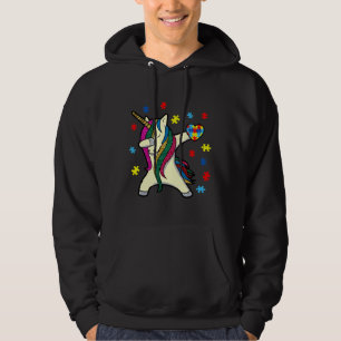 Dabbing Unicorn Autism Awareness Awareness Month E Hoodie