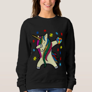 Dabbing Unicorn Autism Awareness Awareness Month E Sweatshirt