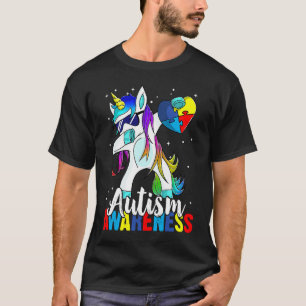 Dabbing Unicorn Autism Awareness Kids Girls Boys B T-Shirt