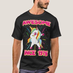 Dabbing Unicorn Awesome Since 1975 Unicorn 47th B T-Shirt