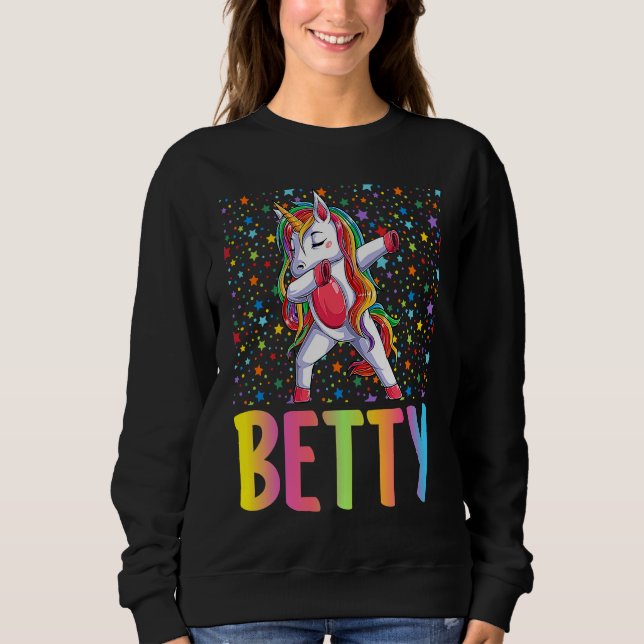 Dabbing Unicorn Betty Sweatshirt (Front)