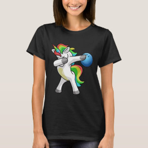 Dabbing Unicorn Bowling Bowler Funny Dab Dance Rai T-Shirt