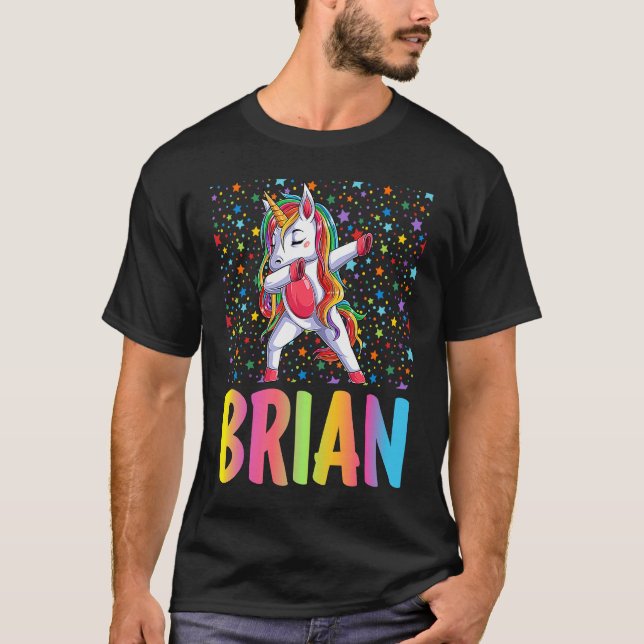 Dabbing Unicorn Brian T-Shirt (Front)