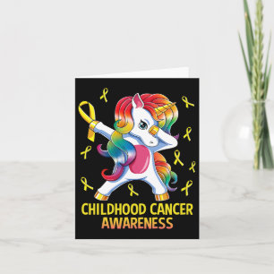 Dabbing Unicorn Childhood Cancer Awareness 1  Card