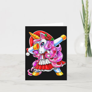 Dabbing Unicorn Christmas Santa Costume Unicorn Gi Card