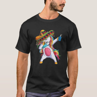 Dabbing Unicorn Cinco De Mayo 2021 Kids Girls Wome T-Shirt