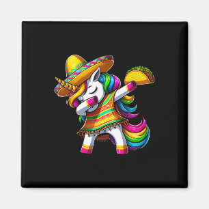 Dabbing Unicorn Cinco De Mayo Mexican Party Fiesta Magnet