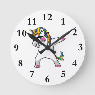 Dabbing Unicorn Clock