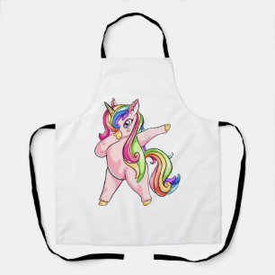 Dabbing Unicorn, Cute Funny Unicorns Unicorn Lover Apron