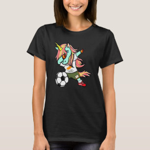 Dabbing Unicorn Cyprus Football Cypriot Flag Socc T-Shirt