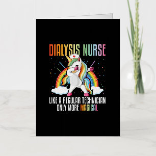 Dabbing Unicorn Dab Dialysis Nurse Like a Regular Foil Greeting Card