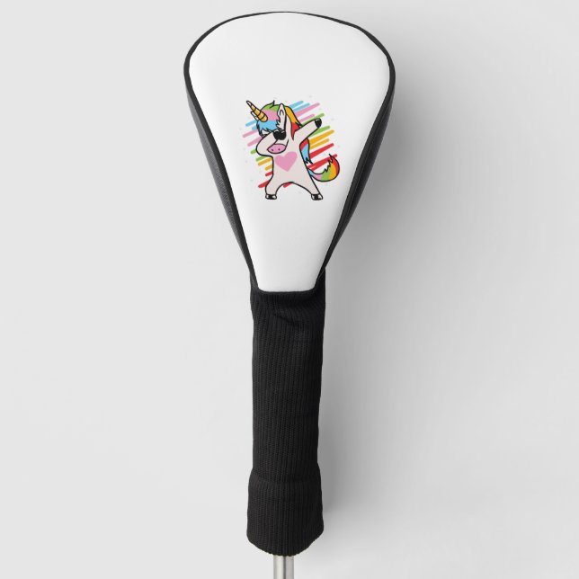 Dabbing Unicorn Dab Gift Golf Head Cover (Front)
