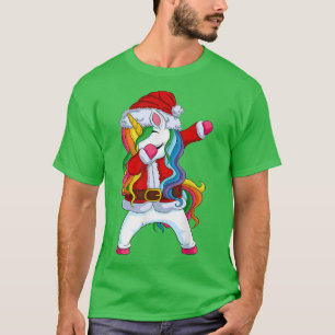Dabbing Unicorn Dab Xmas Christmas Fun Funny T-Shi T-Shirt
