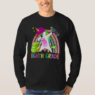 Dabbing Unicorn Eighth Grade 8th Grade Rainbow Tea T-Shirt
