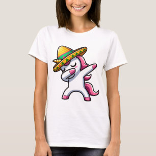 Dabbing Unicorn Funny Cinco De Mayo T-Shirt