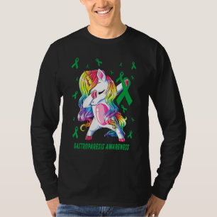 Dabbing Unicorn Gastroperesis Awareness  Warrior T-Shirt