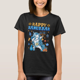 Dabbing Unicorn Hanukkah Jewnicorn Chanukah Jewish T-Shirt