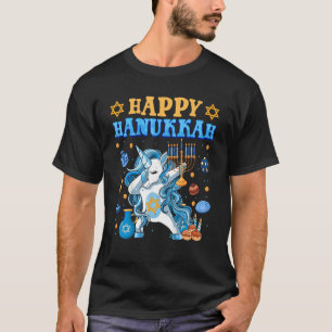 Dabbing Unicorn Hanukkah Jewnicorn Chanukah Jewish T-Shirt