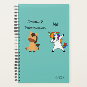 Dabbing Unicorn Horse Hr Human Resources Humour Planner