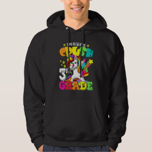 Dabbing Unicorn I'm Ready To Crush 3rd Grade Back Hoodie