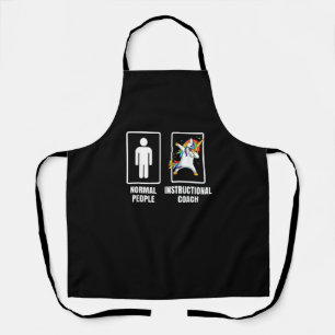Dabbing Unicorn Instructional Coach Teacher Educat Apron