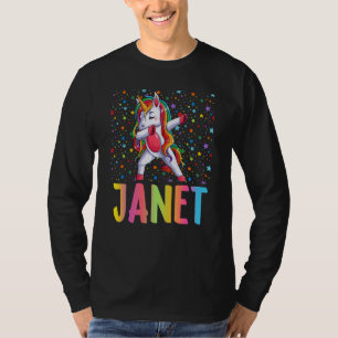 Dabbing Unicorn Janet T-Shirt