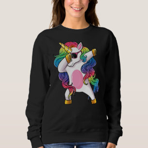 Dabbing Unicorn Kids Boys Men Dab Unicorn Sweatshirt