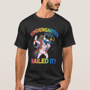 Dabbing Unicorn Kindergarten Nailed It Girls Boys T-Shirt