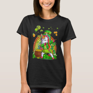 Dabbing Unicorn Leprechaun St Patrick's Day Irish  T-Shirt
