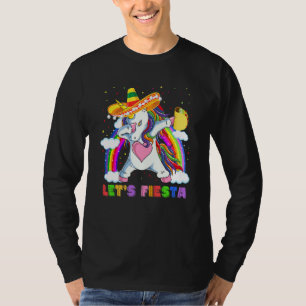 Dabbing Unicorn Lets Fiesta Cinco De Mayo Taco Pon T-Shirt