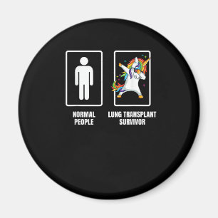 Dabbing Unicorn Lung Transplant Survivor Organ Rec Magnet