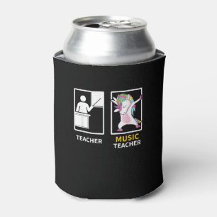 Dabbing Unicorn Music Teacher Gift T-Shirt Can Cooler