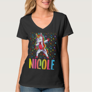 Dabbing Unicorn Nicole T-Shirt
