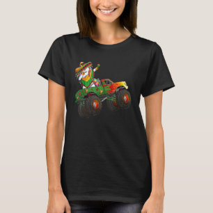 Dabbing Unicorn Poncho Monster Truck Cinco De Mayo T-Shirt