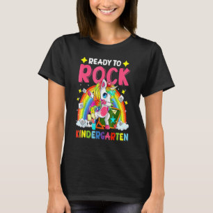 Dabbing Unicorn Ready To Rock Kindergarten Back To T-Shirt
