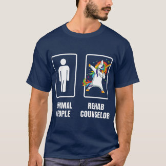 Dabbing Unicorn Rehabilitation Rehab Counsellor T-Shirt