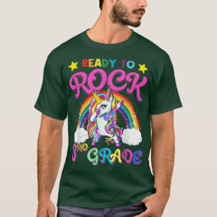 Dabbing Unicorn Rock 3rd Grade Back To School Girl T-Shirt