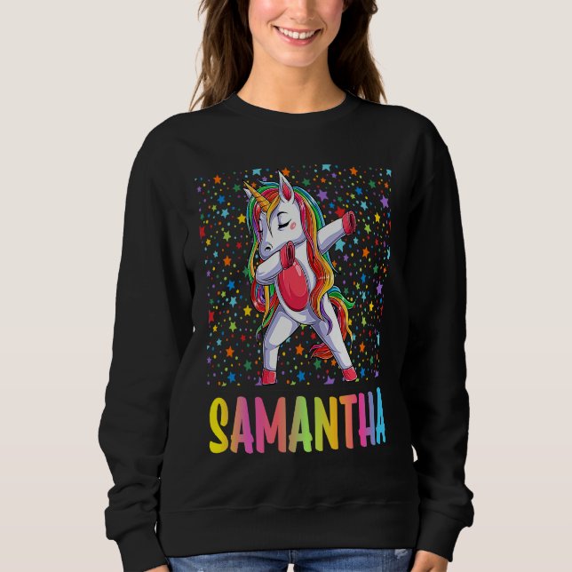 Dabbing Unicorn Samantha Sweatshirt (Front)