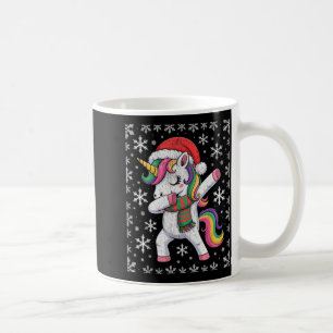 Dabbing Unicorn Santa Hat Christmas Xmas Dab  Coffee Mug