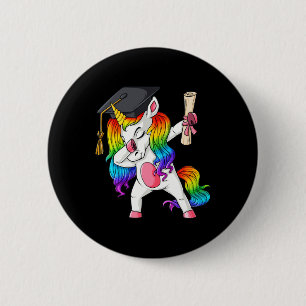 Dabbing Unicorn School Graduation Dab Girls Kids T 6 Cm Round Badge