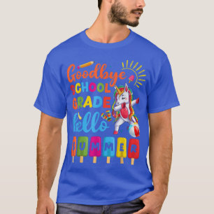Dabbing Unicorn School Teacher Student Kids Hello T-Shirt