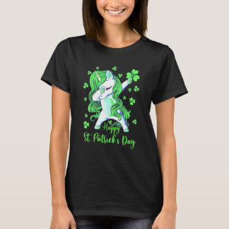 Dabbing Unicorn Shamrocks It's St Patricks Day & M T-Shirt