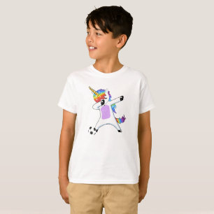 Dabbing Unicorn Soccer Shirt for Boys and Girls