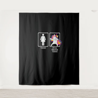 DABBING UNICORN SPECIAL EDUCATION TEACHER T-Shirt  Tapestry