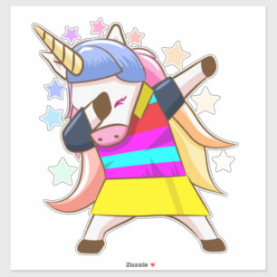 Dabbing Unicorn Sticker